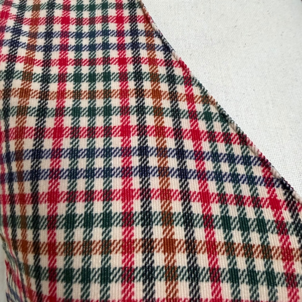 Vintage Susan Bristol Maxi Dress Plaid Corduroy Button Front Tie Back Size 10 - Picture 10 of 10